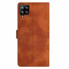 For Samsung Galaxy A42 5G Cherry Blossom Butterfly Skin Feel Embossed PU Phone Case(Brown) - 3