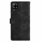 For Samsung Galaxy A42 5G Cherry Blossom Butterfly Skin Feel Embossed PU Phone Case(Black) - 3