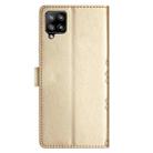 For Samsung Galaxy A42 5G Cherry Blossom Butterfly Skin Feel Embossed PU Phone Case(Gold) - 3