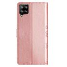 For Samsung Galaxy A42 5G Cherry Blossom Butterfly Skin Feel Embossed PU Phone Case(Rose Gold) - 3