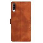 For Samsung Galaxy A50 Cherry Blossom Butterfly Skin Feel Embossed PU Phone Case(Brown) - 3