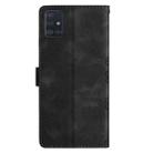 For Samsung Galaxy A51 4G Cherry Blossom Butterfly Skin Feel Embossed PU Phone Case(Black) - 3