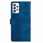 For Samsung Galaxy A53 5G Cherry Blossom Butterfly Skin Feel Embossed PU Phone Case(Blue) - 3
