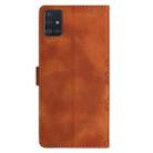 For Samsung Galaxy A71 4G Cherry Blossom Butterfly Skin Feel Embossed PU Phone Case(Brown) - 3