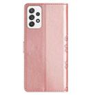 For Samsung Galaxy A72 5G Cherry Blossom Butterfly Skin Feel Embossed PU Phone Case(Rose Gold) - 3