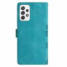 For Samsung Galaxy A73 5G Cherry Blossom Butterfly Skin Feel Embossed PU Phone Case(Green) - 3