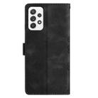 For Samsung Galaxy A73 5G Cherry Blossom Butterfly Skin Feel Embossed PU Phone Case(Black) - 3