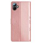 For Samsung Galaxy A05 4G Cherry Blossom Butterfly Skin Feel Embossed PU Phone Case(Rose Gold) - 3