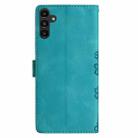 For Samsung Galaxy A15 4G Cherry Blossom Butterfly Skin Feel Embossed PU Phone Case(Green) - 3