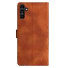For Samsung Galaxy A55 5G Cherry Blossom Butterfly Skin Feel Embossed PU Phone Case(Brown) - 3