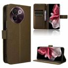 For vivo V30e 5G Diamond Texture Leather Phone Case(Brown) - 1