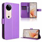 For vivo S19 5G Diamond Texture Leather Phone Case(Purple) - 1