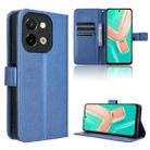 For vivo Y28 4G Diamond Texture Leather Phone Case(Blue) - 1