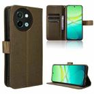 For vivo Y58 5G Diamond Texture Leather Phone Case(Brown) - 1