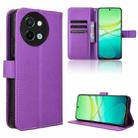 For vivo Y58 5G Diamond Texture Leather Phone Case(Purple) - 1