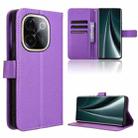 For vivo T3 Pro 5G / iQOO Z9S Pro 5G Diamond Texture Leather Phone Case(Purple) - 1