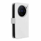 For vivo X200 5G Diamond Texture Leather Phone Case(White) - 3