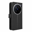 For vivo X200 Pro 5G Diamond Texture Leather Phone Case(Black) - 3