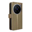 For vivo X200 Pro 5G Diamond Texture Leather Phone Case(Brown) - 3