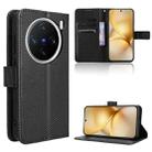 For vivo X200 Pro mini 5G Diamond Texture Leather Phone Case(Black) - 1