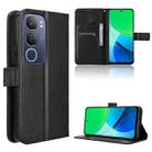 For vivo Y19s 4G Diamond Texture Leather Phone Case(Black) - 1