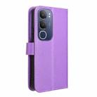 For vivo Y19s 4G Diamond Texture Leather Phone Case(Purple) - 3