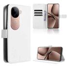 For vivo V40e 5G / iQOO Z9S 5G Diamond Texture Leather Phone Case(White) - 1