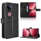 For vivo V50 5G Diamond Texture Leather Phone Case(Black) - 1