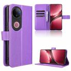 For vivo V50 5G Diamond Texture Leather Phone Case(Purple) - 1