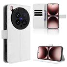 For vivo X200 Ultra 5G Diamond Texture Leather Phone Case(White) - 1