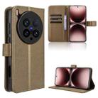 For vivo X200 Ultra 5G Diamond Texture Leather Phone Case(Brown) - 1