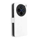 For vivo X200s 5G Diamond Texture Leather Phone Case(White) - 3