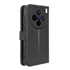 For vivo X200s 5G Diamond Texture Leather Phone Case(Black) - 3