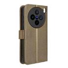 For vivo X200s 5G Diamond Texture Leather Phone Case(Brown) - 3
