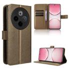 For vivo T4 5G / iQOO Z10 5G Global Diamond Texture Leather Phone Case(Brown) - 1