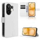 For vivo X200 FE / S30 Pro mini Diamond Texture Leather Phone Case(White) - 1