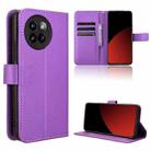 For Xiaomi Civi 4 Pro 5G Diamond Texture Leather Phone Case(Purple) - 1