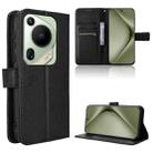 For Huawei Pura 70 Ultra Diamond Texture Leather Phone Case(Black) - 1