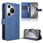 For Huawei Pura 70 Diamond Texture Leather Phone Case(Blue) - 1