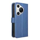 For Huawei Pura 70 Diamond Texture Leather Phone Case(Blue) - 3