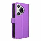 For Huawei Pura 70 Diamond Texture Leather Phone Case(Purple) - 3