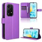 For Honor 200 Lite Global Diamond Texture Leather Phone Case(Purple) - 1