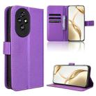 For Honor 200 5G Diamond Texture Leather Phone Case(Purple) - 1