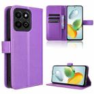 For Honor Play 60 Plus Diamond Texture Leather Phone Case(Purple) - 1