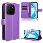 For Honor X5b 4G Diamond Texture Leather Phone Case(Purple) - 1