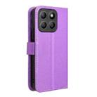 For Honor X8c 4G Diamond Texture Leather Phone Case(Purple) - 3