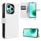 For Honor 400 Lite Diamond Texture Leather Phone Case(White) - 1