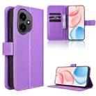 For Honor 400 Diamond Texture Leather Phone Case(Purple) - 1