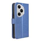 For Honor 400 Pro Global 160.8mm Diamond Texture Leather Phone Case(Blue) - 3