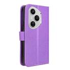 For Honor 400 Pro Global 160.8mm Diamond Texture Leather Phone Case(Purple) - 3